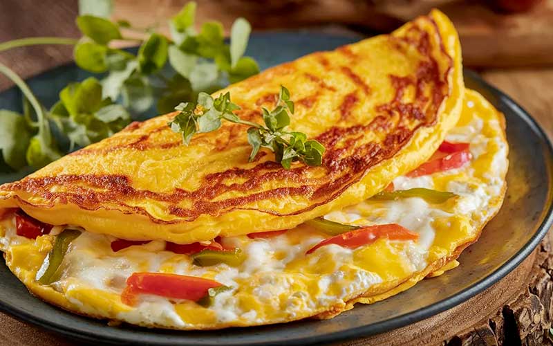 omelette con formaggio